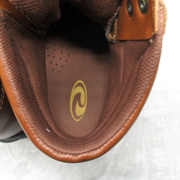 Roper Mens 11 Boots Brown Leather Rain Rugged Work Lace‎ Up Horseshoe Calf Hike - Picture 11 of 15